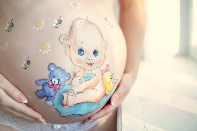 Es seguro pintarse la tripa durante el embarazo? - Belly painting